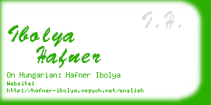 ibolya hafner business card